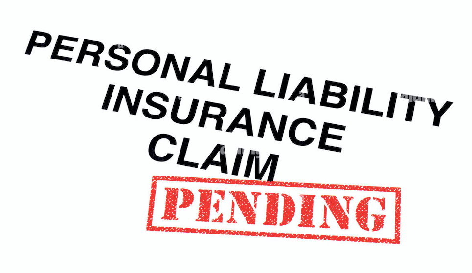 A personal liability insurance claim form