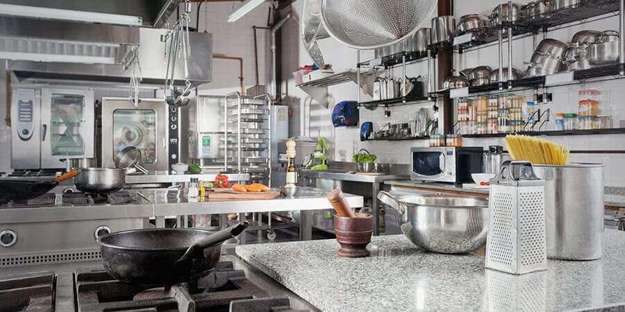 A commercial kitchen