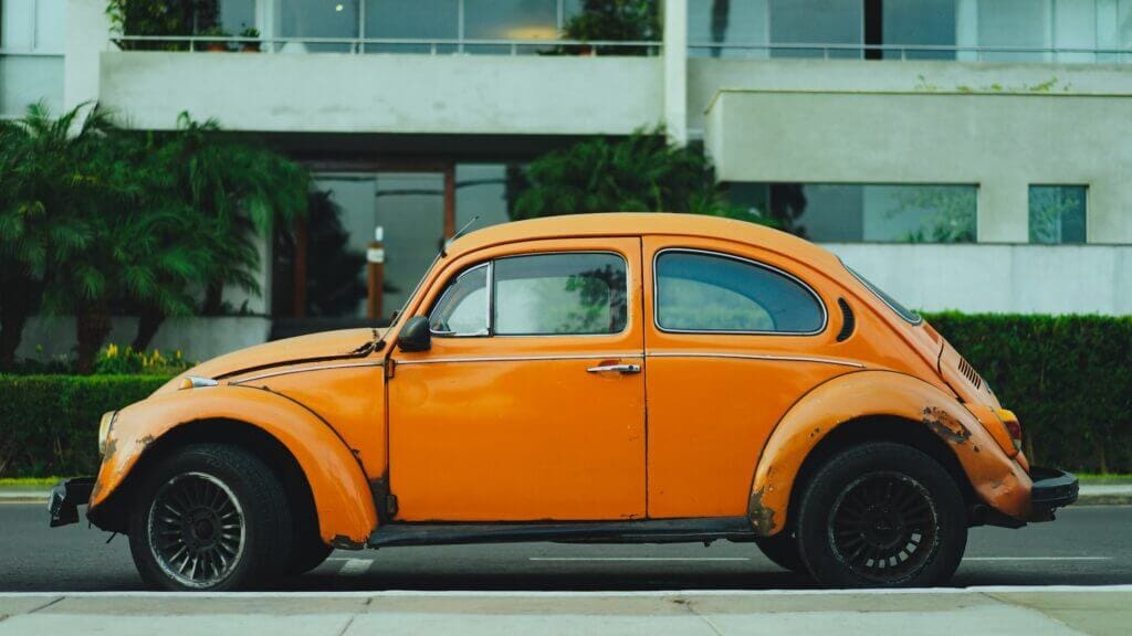 An old VW Beetle car