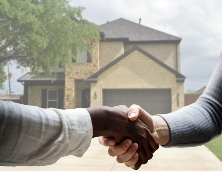 Shaking hands on a real estate deal