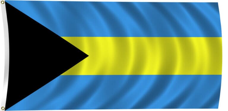 The flag of the Bahamas